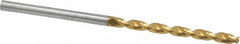 Guhring - 2.75mm 130° High Speed Steel Jobber Drill - TiN Finish, Right Hand Cut, Parabolic Flute, Straight Shank, 2-13/32" OAL, Standard Point - Benchmark Tooling