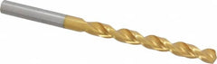 Guhring - 7mm 130° High Speed Steel Jobber Drill - TiN Finish, Right Hand Cut, Parabolic Flute, Straight Shank, 4-9/32" OAL, Standard Point - Benchmark Tooling