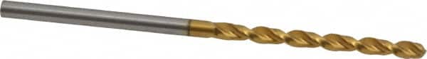 Guhring - 2.3mm 130° Cobalt Jobber Drill - TiN Finish, Right Hand Cut, Parabolic Flute, Straight Shank, 2-3/32" OAL, Standard Point - Benchmark Tooling