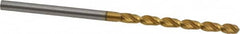 Guhring - 2.3mm 130° Cobalt Jobber Drill - TiN Finish, Right Hand Cut, Parabolic Flute, Straight Shank, 2-3/32" OAL, Standard Point - Benchmark Tooling