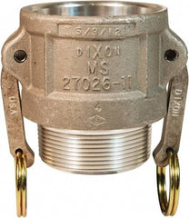 Dixon Valve & Coupling - 1-1/2" Aluminum Cam & Groove Suction & Discharge Hose Female Coupler Male NPT Thread - Part B, 1-1/2" Thread, 250 Max psi - Benchmark Tooling