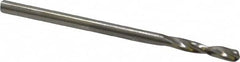 Guhring - 2.05mm 130° Parabolic Flute High Speed Steel Screw Machine Drill Bit - Bright Finish, Right Hand Cut, 12mm Flute Length, 38mm OAL, Standard Point, Straight Shank - Benchmark Tooling