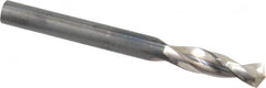 Guhring - 6mm 130° Parabolic Flute High Speed Steel Screw Machine Drill Bit - Bright Finish, Right Hand Cut, 28mm Flute Length, 66mm OAL, Standard Point, Straight Shank - Benchmark Tooling