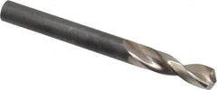 Guhring - 6.6mm 130° Parabolic Flute High Speed Steel Screw Machine Drill Bit - Bright Finish, Right Hand Cut, 31mm Flute Length, 70mm OAL, Standard Point, Straight Shank - Benchmark Tooling