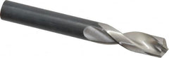 Guhring - 11.4mm 130° Parabolic Flute High Speed Steel Screw Machine Drill Bit - Bright Finish, Right Hand Cut, 47mm Flute Length, 95mm OAL, Standard Point, Straight Shank - Benchmark Tooling