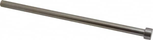 Gibraltar - 9/32" Pin Diam, 7/16" Head Diam x 1/4" Head Height, 6" OAL, Straight Ejector Pin - Steel, 5-3/4" Pin Length - Benchmark Tooling