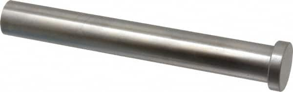 Gibraltar - 3/4" Pin Diam, 1" Head Diam x 1/4" Head Height, 6" OAL, Straight Ejector Pin - Steel, 5-3/4" Pin Length - Benchmark Tooling