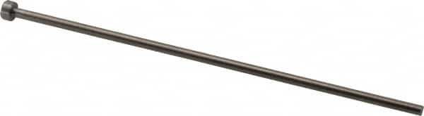 Gibraltar - 3mm Pin Diam, 6mm Head Diam x 3mm Head Height, 125mm OAL, Straight Ejector Pin - Steel, 122mm Pin Length - Benchmark Tooling