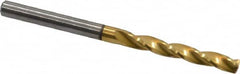 Guhring - 3.5mm 150° Solid Carbide Jobber Drill - TiN Finish, Right Hand Cut, Spiral Flute, Straight Shank, 2.047" OAL, Standard Point - Benchmark Tooling