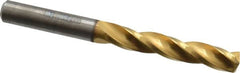 Guhring - 6.6mm 150° Solid Carbide Jobber Drill - TiN Finish, Right Hand Cut, Spiral Flute, Straight Shank, 2.756" OAL, Standard Point - Benchmark Tooling