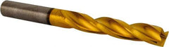 Guhring - 7mm 150° Solid Carbide Jobber Drill - TiN Finish, Right Hand Cut, Spiral Flute, Straight Shank, 2.913" OAL, Standard Point - Benchmark Tooling
