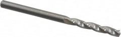 Guhring - 3mm 150° Solid Carbide Jobber Drill - Bright Finish, Right Hand Cut, Spiral Flute, Straight Shank, 46mm OAL, Standard Point - Benchmark Tooling
