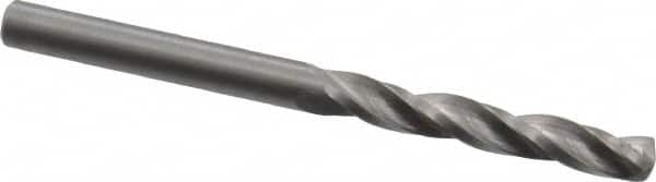 Guhring - 4.1mm 150° Solid Carbide Jobber Drill - Bright Finish, Right Hand Cut, Spiral Flute, Straight Shank, 55mm OAL, Standard Point - Benchmark Tooling