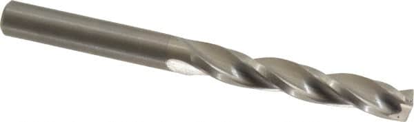 Guhring - 5.7mm 150° Solid Carbide Jobber Drill - Bright Finish, Right Hand Cut, Spiral Flute, Straight Shank, 66mm OAL, Standard Point - Benchmark Tooling