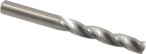 Guhring - 7.1mm 150° Solid Carbide Jobber Drill - Bright Finish, Right Hand Cut, Spiral Flute, Straight Shank, 74mm OAL, Standard Point - Benchmark Tooling