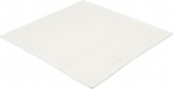 Made in USA - 12" Long, 12" Wide, 1/8" Thick, Buna-N Rubber Foam Sheet - 50 to 60 Durometer, White, -20 to 180°F, 1,000 to 1,200 psi Tensile Strength, Stock Length - Benchmark Tooling