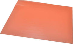 Made in USA - 12" Long, 12" Wide, 0.031" Thick, Silicone Rubber Foam Sheet - 20 Durometer, Orange-Red, -40 to 300°F, 650 psi Tensile Strength, Plain Backing, Stock Length - Benchmark Tooling
