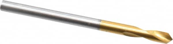 Guhring - 3mm Body Diam, 90°, 46mm OAL, High Speed Steel Spotting Drill - Benchmark Tooling