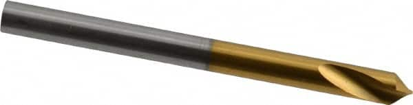 Guhring - 5mm Body Diam, 90°, 62mm OAL, High Speed Steel Spotting Drill - Benchmark Tooling