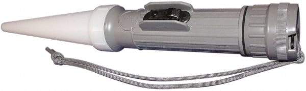 Fulton - White Industrial/Tactical Flashlight - Gray Plastic Body, 2 D Batteries Not Included - Benchmark Tooling