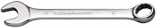 Facom - 15mm 12 Point Offset Combination Wrench - 15° Offset Angle, 6" OAL, Steel, Satin Finish - Benchmark Tooling