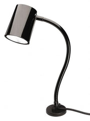 Made in USA - 24 Inch, Gooseneck, Magnetic Mounted, Compact Fluorescent, Black, General Purpose Task Light - 23 Watt, 120 Volt, Nonmagnifying - Benchmark Tooling