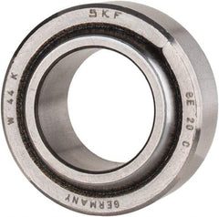 SKF - 20mm Bore Diam, 7,088 Lb Dynamic Capacity, Spherical Plain Bearing - 17,550 Lb Static Load Capacity - Benchmark Tooling