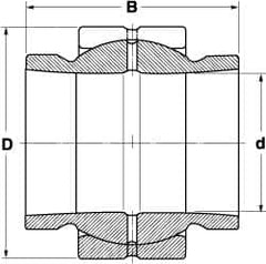 SKF - 16mm Bore Diam, 3,960 Lb Dynamic Capacity, Spherical Plain Bearing - Exact Industrial Supply