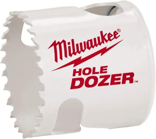 Milwaukee Tool - 1-1/2" Diam, 1-1/2" Cutting Depth, Hole Saw - Bi-Metal Saw, Toothed Edge - Benchmark Tooling