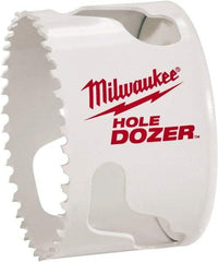Milwaukee Tool - 1-3/4" Diam, 1-1/2" Cutting Depth, Hole Saw - Bi-Metal Saw, Toothed Edge - Benchmark Tooling