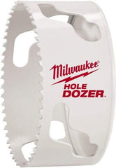 Milwaukee Tool - 3-3/8" Diam, 1-1/2" Cutting Depth, Hole Saw - Bi-Metal Saw, Toothed Edge - Benchmark Tooling