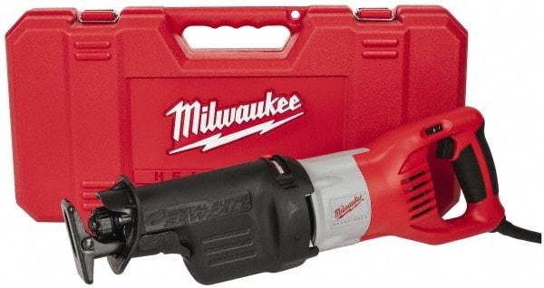 Milwaukee Tool - 2,800 Strokes per Minute, 1-1/4 Inch Stroke Length, Electric Reciprocating Saw - 120 Volts, 15 Amps, 1 Blade - Benchmark Tooling