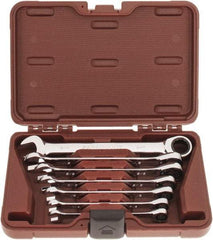 Paramount - 7 Piece, 3/8" to 3/4", Ratcheting Combination Wrench Set - Inch Measurement Standard, Full Polish Chrome Finish, Comes in Blow Molded Case - Benchmark Tooling