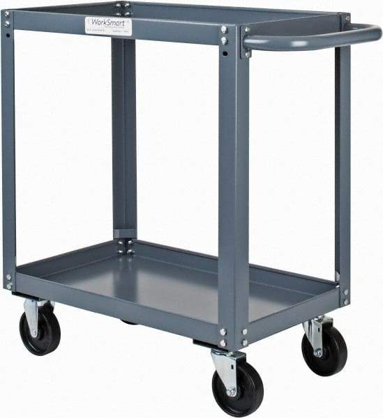 Value Collection - 1,000 Lb Capacity, 18" Wide x 30" Long x 34-5/8" High Service Cart - 2 Shelf, Steel - Benchmark Tooling