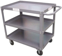 Value Collection - 1,200 Lb Capacity, 18" Wide x 36" Long x 34-5/8" High Service Cart - 3 Shelf, Steel - Benchmark Tooling