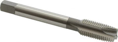 OSG - 7/16-20 UNF, 3 Flute, Bright Finish, Vanadium High Speed Steel Spiral Point Tap - Plug Chamfer, Right Hand Thread, 3-5/32" OAL, 1-7/16" Thread Length, 0.323" Shank Diam - Exact Industrial Supply