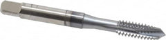 OSG - 1/4-20 UNC, 3 Flute, TiCN Finish, Vanadium High Speed Steel Spiral Point Tap - Plug Chamfer, Right Hand Thread, 2-1/2" OAL, 1" Thread Length, 0.255" Shank Diam, 3B Class of Fit - Exact Industrial Supply