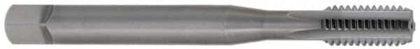 OSG - 5/16-18 UNC 2B 4 Flute Bright Finish Solid Carbide Straight Flute Machine Tap - Bottoming, Right Hand Thread, 2-15/16" OAL, 1-1/8" Thread Length, Oversize - Exact Industrial Supply