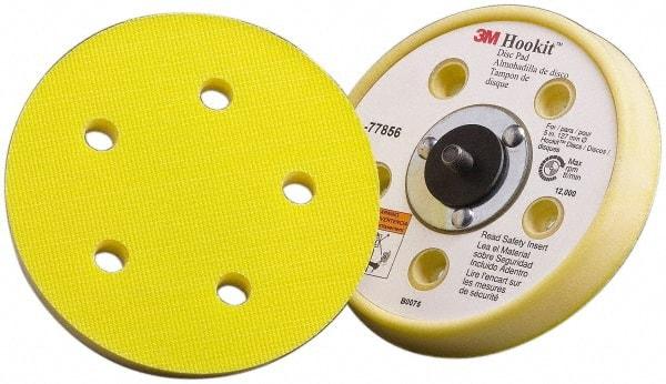 3M - 5" Diam Hook & Loop Disc Backing Pad - Soft Density, 12,000 RPM - Benchmark Tooling