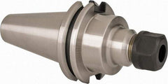 HAIMER - 1/8" to 3/8" Capacity, 70mm Projection, CAT40 Taper Shank, ER16 Collet Chuck - 0.0001" TIR, Through-Spindle & DIN Flange Coolant - Exact Industrial Supply