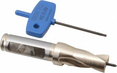 Seco - 16 to 16.99mm Diam, 1.5xD, 0.98" Max Depth, 5/8" Shank Diam, 0.61" Flute, 4-3/32" OAL, Replaceable Tip Drill - SD100 Insert, SD101 Toolholder, Series SD101 - Benchmark Tooling