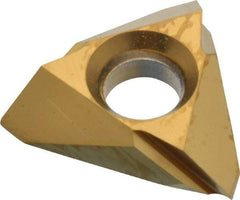 NTK - TB320.5 Grade ZM3 Carbide Turning Insert - TiN Finish, 60° Triangle, 3/8" Inscr Circle, 1/8" Thick, 0.002" Corner Radius - Benchmark Tooling