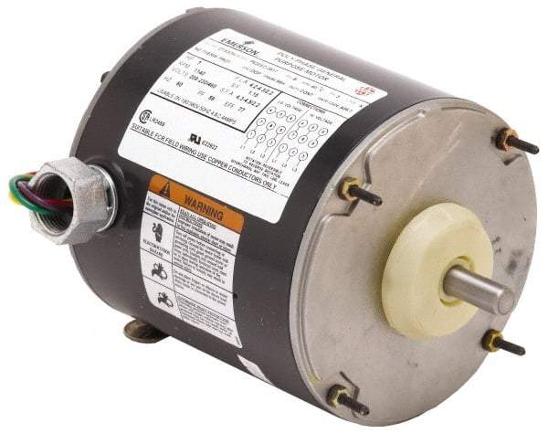 US Motors - 1/2 hp, TEAO Enclosure, Manual Thermal Protection, 1,725 RPM, 115/230 Volt, 60 Hz, Industrial Electric AC/DC Motor - Size 48 Frame, Band Mount, 1 Speed, Ball Bearings, 5.0/2.5 Full Load Amps, B Class Insulation, CW Drive End Rev - Benchmark Tooling