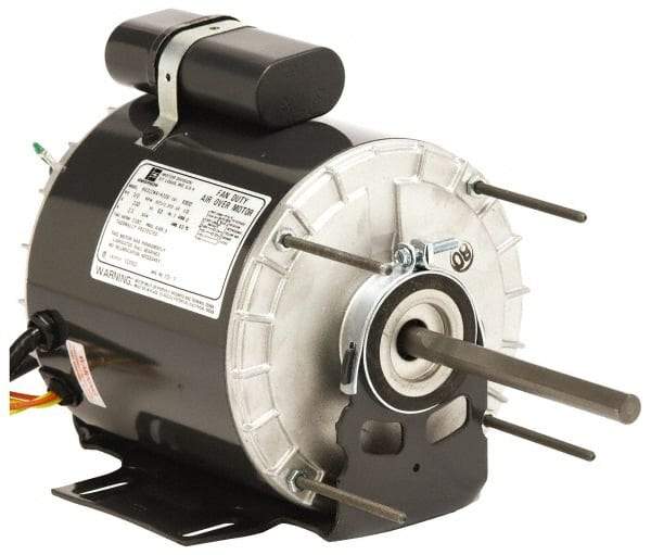 US Motors - 1/6 hp, TENV Enclosure, Auto Thermal Protection, 1,075 RPM, 115 Volt, 60 Hz, Industrial Electric AC/DC Motor - Size 48 Frame, Hub/Stud Mount, 2 Speed, Ball Bearings, B Class Insulation, Reversible - Benchmark Tooling