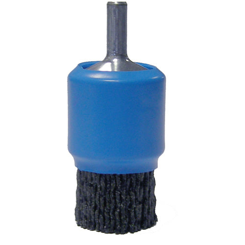 1″ Dia FME-Compliant Black Nylox End Brush, .055/80CG Crimped Fill - Benchmark Tooling