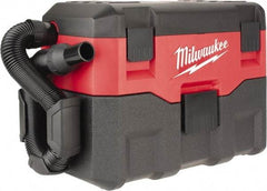 Milwaukee Tool - 2 Gal Plastic Tank, Battery Powered Portable Wet/Dry Vacuum - 18 Volt, 6' Hose Fitting, Cordless, Cleanstream Washable Wet/Dry, Accessories Included - Benchmark Tooling