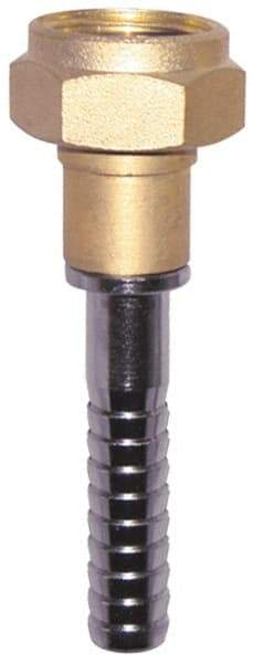 SuperKlean - 3/4 FGHT x 1/2" Hose Barb, FGHT x Hose Barb Swivel - Brass & Stainless Steel - Benchmark Tooling