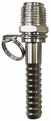 SuperKlean - NPT x 1/2" Hose Barb, Swivel Hose Adapter - Stainless Steel - Benchmark Tooling