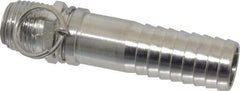 SuperKlean - NPT x 3/4" Hose Barb, Swivel Hose Adapter - Stainless Steel - Benchmark Tooling