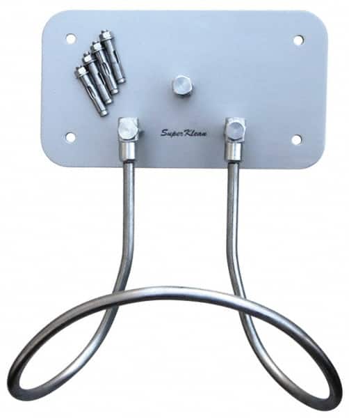 SuperKlean - Air & Water Hose Rack - Stainless Steel Plate, Bolts & Anchor Bolts - Benchmark Tooling